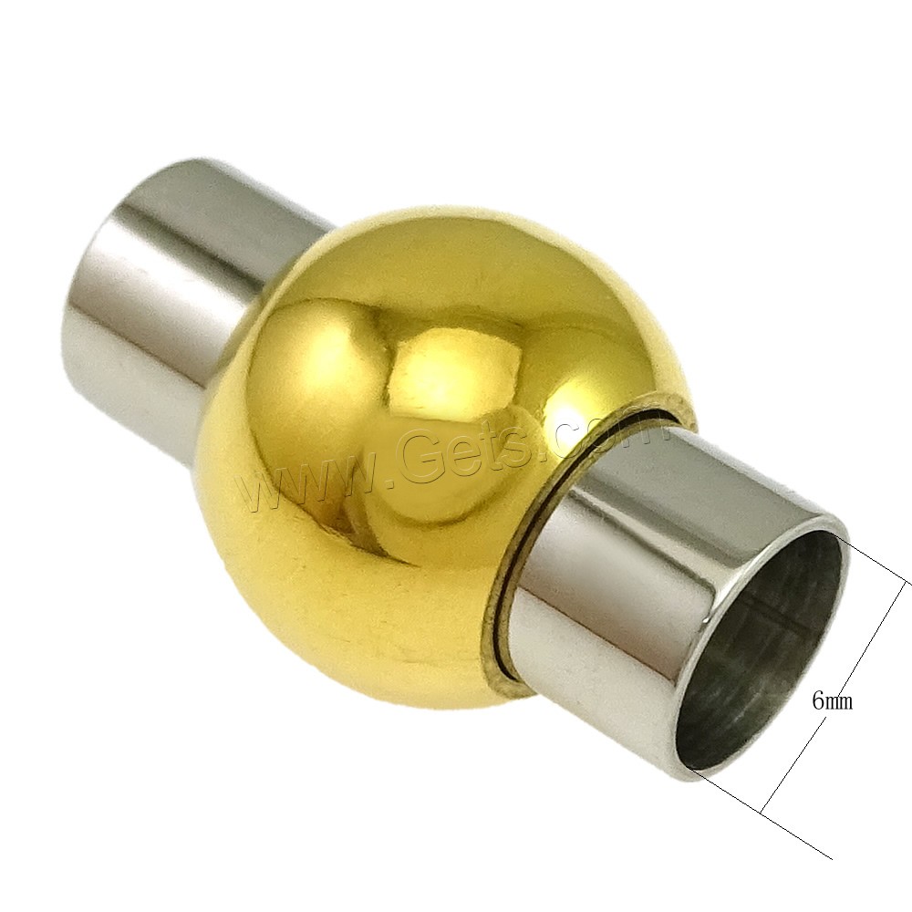 Fermeture magnétique en acier inoxydable rond, lanterne, Placage, Personnalisé, plus de couleurs à choisir, 19x12mm, Trou:Environ 6mm, Vendu par PC