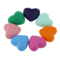 Silicone bijoux perles, coeur, Approbation de la FDA, plus de couleurs à choisir Environ 2mm Vendu par sac