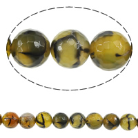 Natural Dragon Veins Agate Beads, Round & faceted Approx 1-1.5mm Approx 15.5 Inch 