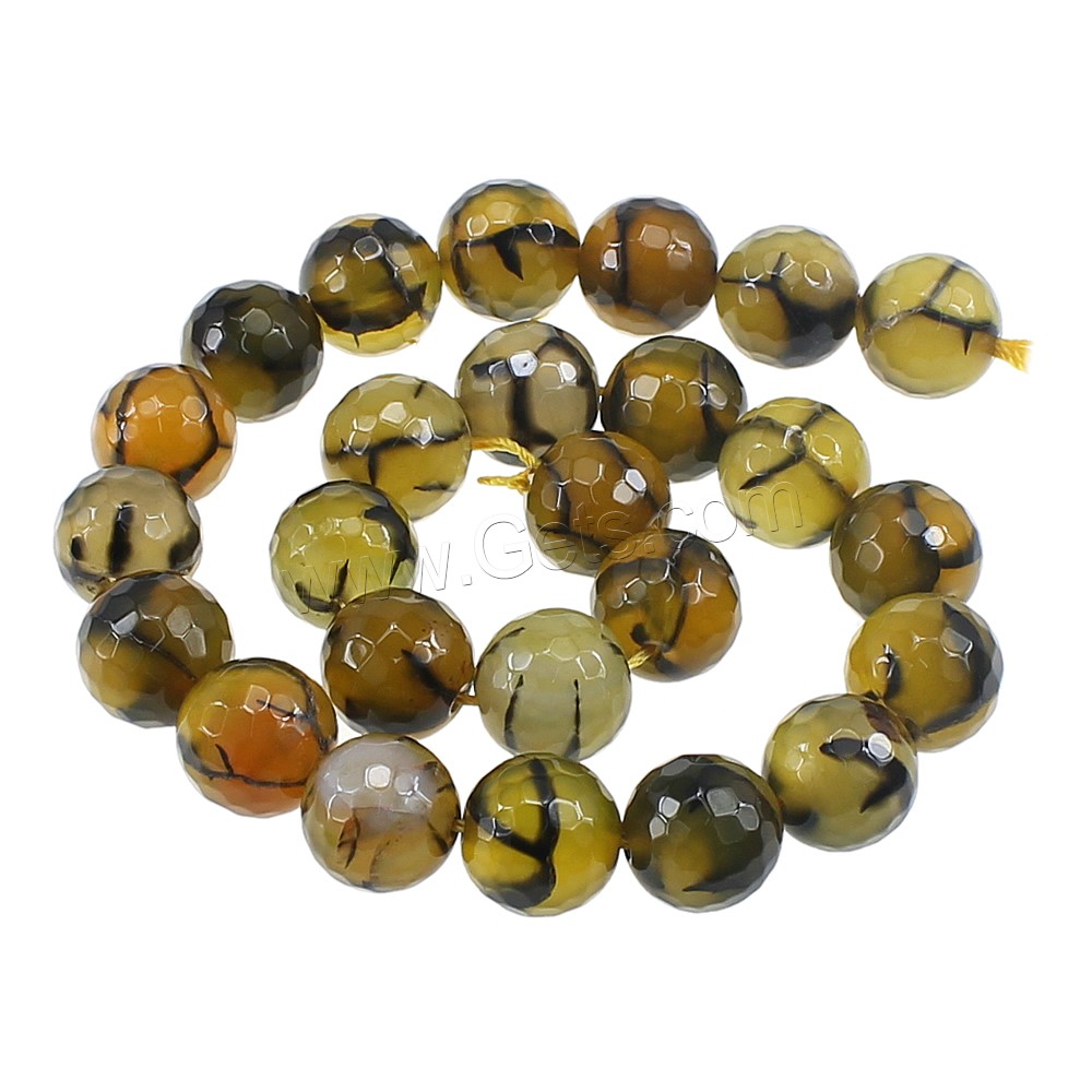 Natural Dragon Veins Agate Beads, Round, more sizes for choice & faceted, Hole:Approx 1-1.5mm, Length:Approx 15.5 Inch, Sold By Strand