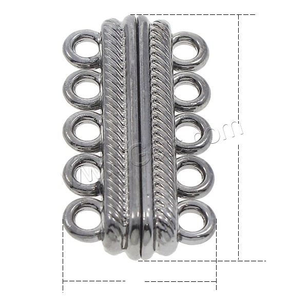 Zinc Alloy Magnetic Clasp, plated, different size for choice, more colors for choice, nickel, lead & cadmium free, Hole:Approx 2mm, Sold By PC