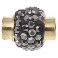 Cierre Magnético de Aleación de Zinc, con Arcilla analiar de diamantes de imitación AB, chapado, más colores para la opción, libre de níquel, plomo & cadmio, 18x12mm, agujero:aproximado 6mm, Vendido por UD