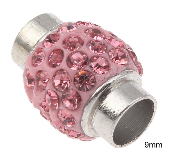 Zinklegierung Magnetverschluss, mit Ton, plattiert, keine, frei von Nickel, Blei & Kadmium, 18x15mm, Bohrung:ca. 9mm, verkauft von PC