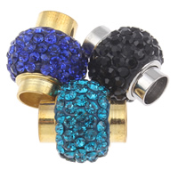 Zinc Alloy Magnetic Clasp, with Rhinestone Clay Pave, plated nickel, lead & cadmium free Approx 6mm 