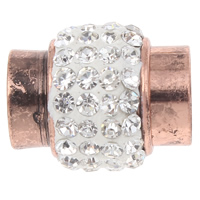 Zinc Alloy Magnetic Clasp, with Rhinestone Clay Pave, plated nickel, lead & cadmium free Approx 6mm 