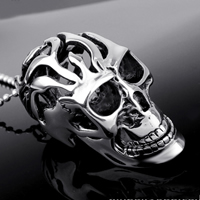 Titanium Steel Pendants, Skull, for man & blacken 