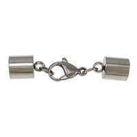 Stainless Steel Lobster Claw Cord Clasp, 304 Stainless Steel, original color  Approx 6mm 