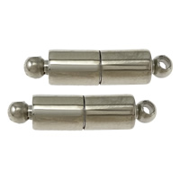 Round Stainless Steel Magnetic Clasp, 316 Stainless Steel, Tube, plated, single-strand Approx 1.5mm 