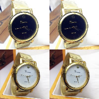 Women Wrist Watch, Stainless Steel, with zinc alloy dial & Glass, Chinese movement, gold color plated, for woman 40mm, 20mm Approx 9 Inch 