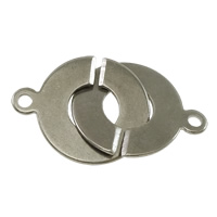 Stainless Steel Interlocking Clasp, 316 Stainless Steel, Donut, original color 