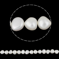 Baroque Cultured Freshwater Pearl Beads, natural, white, 11-12mm Approx 0.8mm Approx 15.7 Inch 
