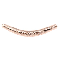 Zinc Alloy Tube Beads, Curved Tube, rose gold color plated, nickel, lead & cadmium free Approx 1mm 