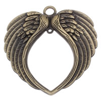 Wing Shaped Zinc Alloy Pendants, plated nickel, lead & cadmium free Approx 2mm, 6mm 