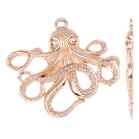 Zinc Alloy Animal Pendants, Octopus, rose gold color plated, nickel, lead & cadmium free Approx 3mm 