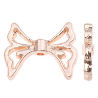 Zinc Alloy Jewelry Beads, Bowknot, rose gold color plated, nickel, lead & cadmium free Approx 1mm 