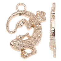 Zinc Alloy Animal Pendants, Gecko, real gold plated, nickel, lead & cadmium free Approx 2mm 
