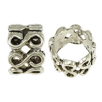 Zinc Alloy Large Hole Beads, antique silver color plated Approx 8mm 