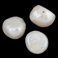 Naturel d'eau douce perles, perle d'eau douce cultivée, Baroque, blanc, 10-11mm Environ 0.8mm Vendu par sac