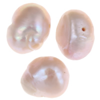 Naturales agua dulce perlas sueltas, Perlas cultivadas de agua dulce, Barroco, Rosado, 11-12mm, agujero:aproximado 0.8mm, 10PCs/Bolsa, Vendido por Bolsa