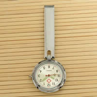 Nurse Watch, Zinc Alloy, with Glass & Iron, Japanese movement, Flat Round, platinum color plated, 10M waterproof & luminated 