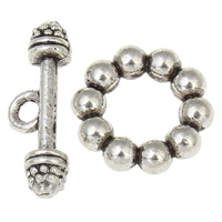 Zinc Alloy Toggle Clasp, Donut, antique silver color plated, single-strand, nickel, lead & cadmium free Approx 2mm, 8mm 