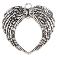 Wing Shaped Zinc Alloy Pendants, plated nickel, lead & cadmium free Approx 2-6mm 