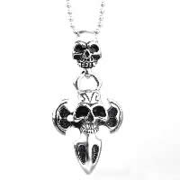 Titanium Steel Pendants, Skull Cross, for man & blacken Approx 
