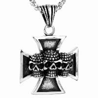 Titanium Steel Pendants, Skull Cross, for man & blacken Approx 