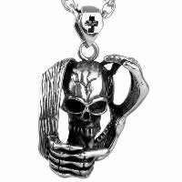 Titanium Steel Pendants, Skull, for man & blacken Approx 