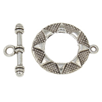 Zinc Alloy Toggle Clasp, Donut, antique silver color plated, single-strand, nickel, lead & cadmium free  Approx 2mm, 3mm 