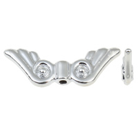 Zinc Alloy Flat Beads, Angel Wing, silver color plated, nickel, lead & cadmium free Approx 1mm 