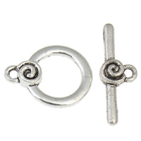Zinc Alloy Toggle Clasp, Donut, antique silver color plated, single-strand, nickel, lead & cadmium free  Approx 2.5mm 