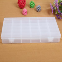 Plastic Bead Container, Rectangle, 36 cells & transparent, white 