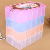 Контейнер пластиковый для хранения бисера, пластик, Прямоугольная форма, 40 клеток & прозрачный, Много цветов для выбора продается PC