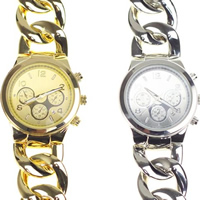 Bracelets de montre pour femmes, alliage de zinc, avec verre, mouvement chinoise, Placage, chaîne de torsion ovale, plus de couleurs à choisir, 32mm Environ 9.45 pouce, Vendu par brin