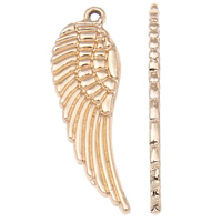 Wing Shaped Zinc Alloy Pendants, real gold plated, nickel, lead & cadmium free Approx 1mm 