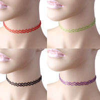 Plastic Tattoo Choker Necklace, with Glass Seed Beads 15mm Approx 5.5 Inch, Approx  10 Inch 