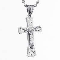 Titanium Steel Pendants, Crucifix Cross, for woman & stardust, original color Approx 