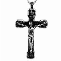 Titanium Steel Pendants, Crucifix Cross, for man & blacken Approx 
