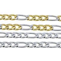 Stainless Steel Figaro Chain, plated 