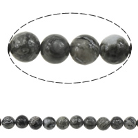 Karte-Stein Perle, rund, natürlich, verschiedene Größen vorhanden, Länge:ca. 15 ZollInch, verkauft von Strang