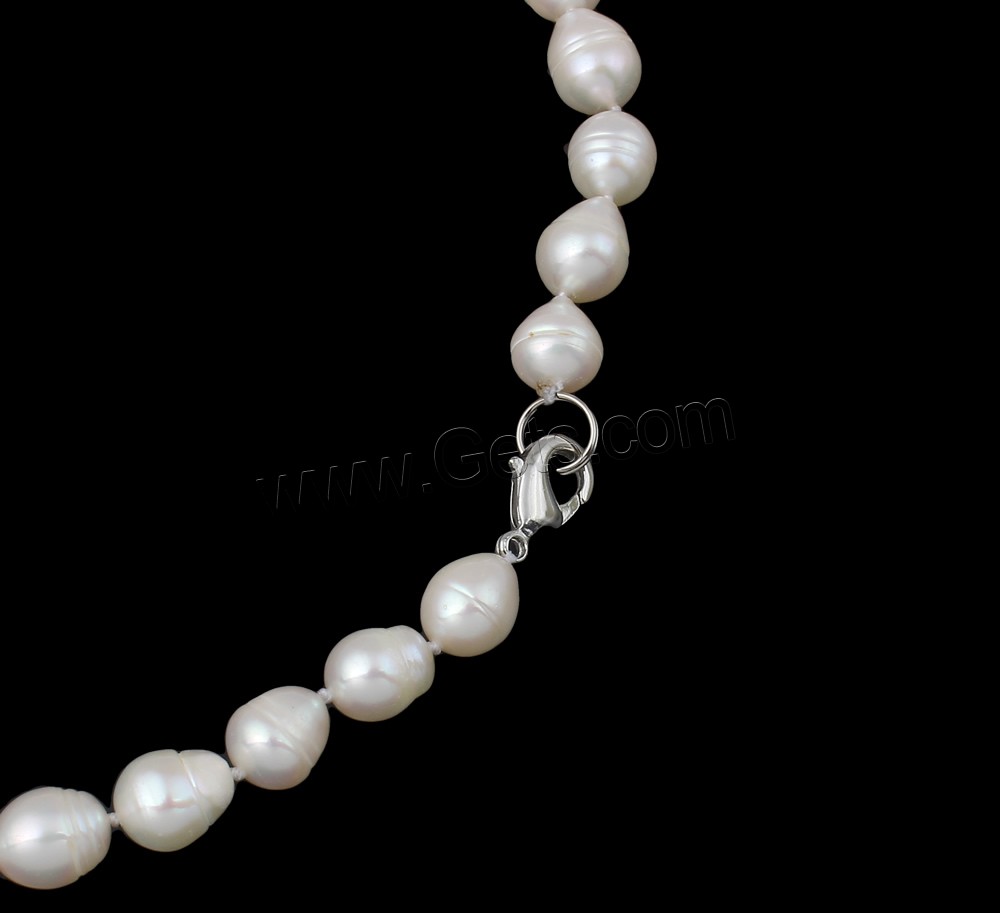 Natural Freshwater Pearl Necklace, brass clasp, Baroque, different length for choice & different styles for choice, clear, 9-10mm, Sold By Strand