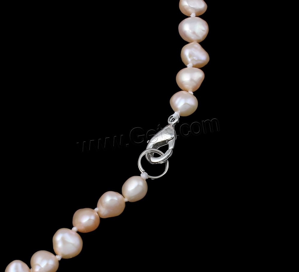 Natural Freshwater Pearl Jewelry Sets, bracelet & necklace, brass clasp, Baroque, different styles for choice, more colors for choice, 7-8mm, Length:Approx 7.5 Inch, Approx  17 Inch, Sold By Set