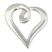 pendentifs de cœur en inox , acier inoxydable, coeur, couleur originale Environ 2-5mm, Vendu par PC