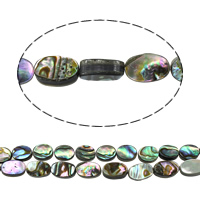Abalone Shell Beads, Flat Oval, natural 