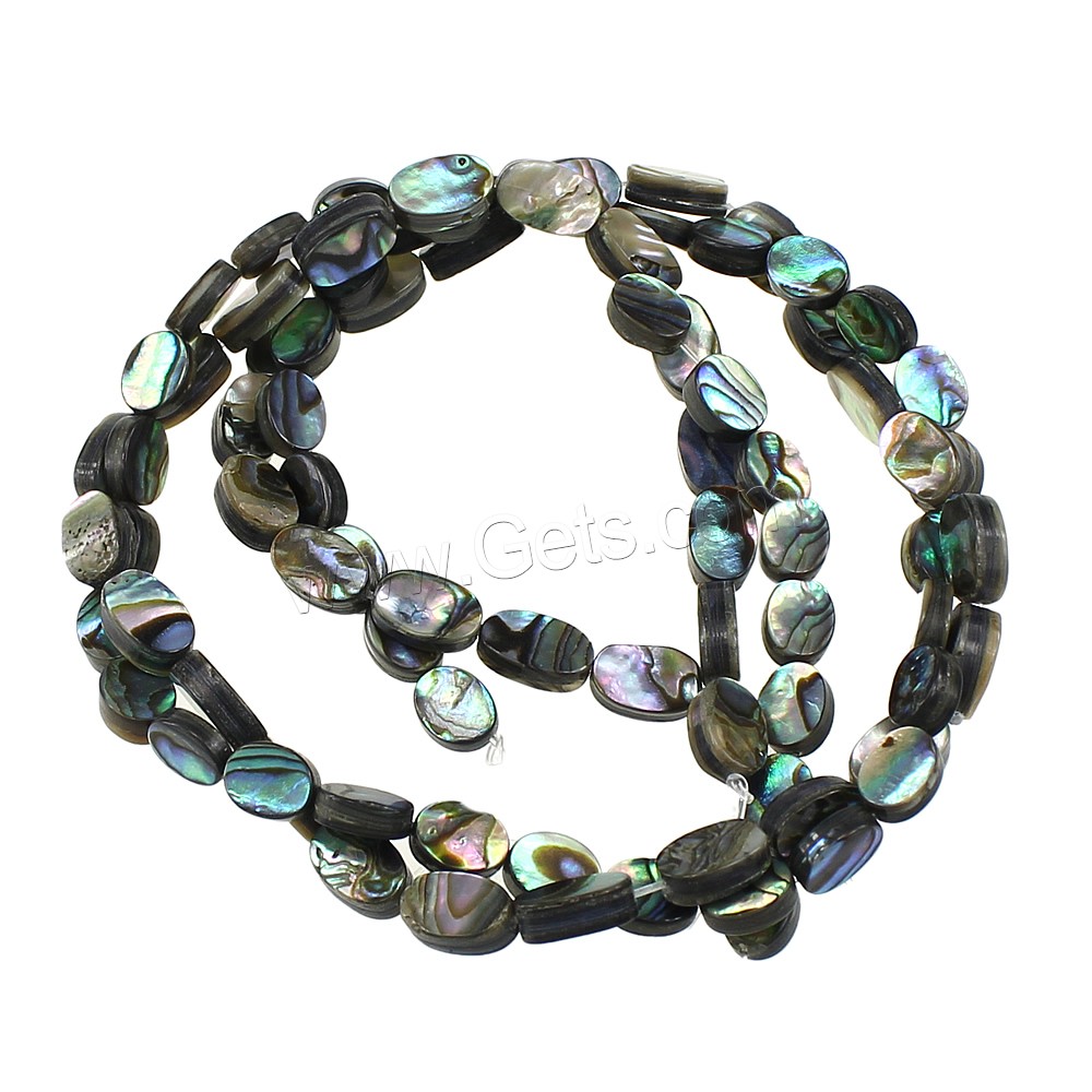 Abalone Shell Beads, Flat Oval, natural, different size for choice, Sold By Strand