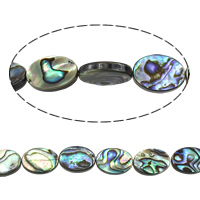Abalone Shell Beads, Flat Oval, natural Approx 1mm Approx 14 Inch, Approx 