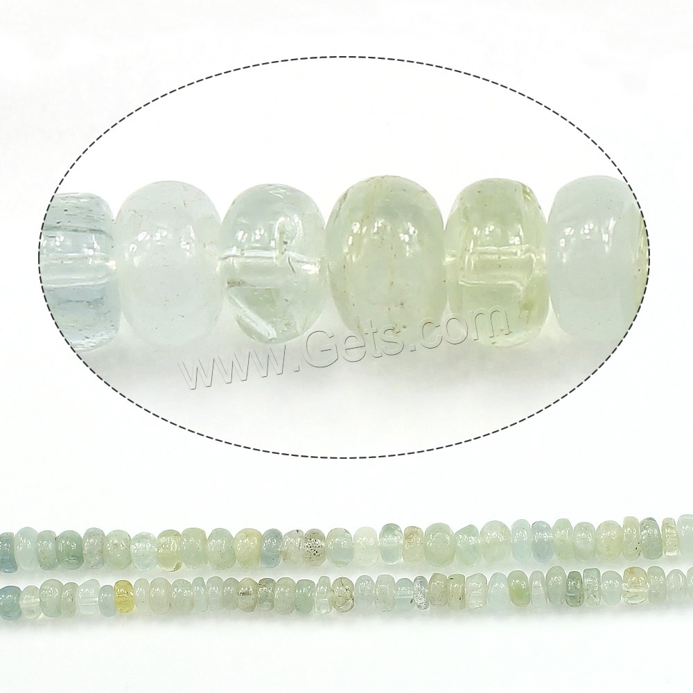 Aquamarin Perlen, Rondell, natürlich, März Birthstone & verschiedene Größen vorhanden, Bohrung:ca. 1mm, verkauft von Strang