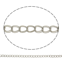 Cadena de hierro con doble eslabón , fundición, chapado, cadena de doble enlace, más colores para la opción, libre de plomo & cadmio, 8x6x1mm, Vendido por m