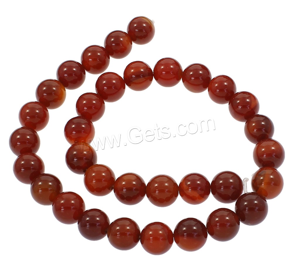 Perles Agates rouges naturelles, agate rouge, Rond, synthétique, normes différentes pour le choix, Trou:Environ 1mm, Longueur:Environ 15 pouce, Vendu par brin